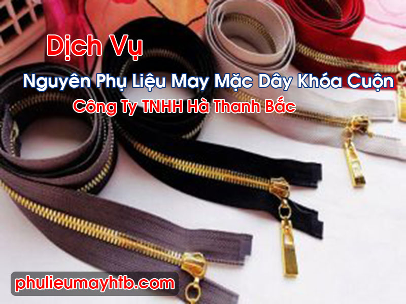 Nguyên Phụ Liệu May Mặc Dây Khóa Cuộn